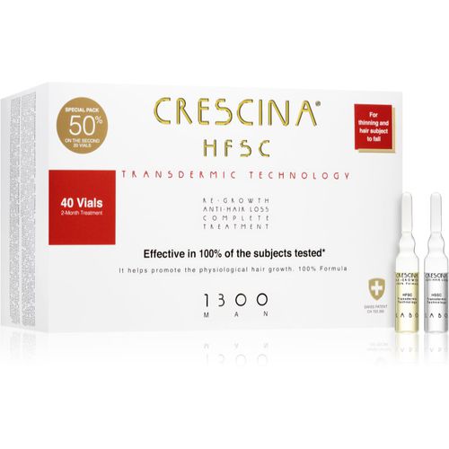 Transdermic 1300 Re-Growth and Anti-Hair Loss tratamiento de crecimiento del cabello contra la caída del cabello para hombre 40x3,5 ml - Crescina - Modalova