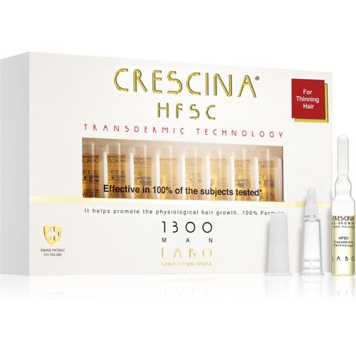 Transdermic 1300 Re-Growth tratamiento de crecimiento del cabello para hombre 20x3,5 ml - Crescina - Modalova