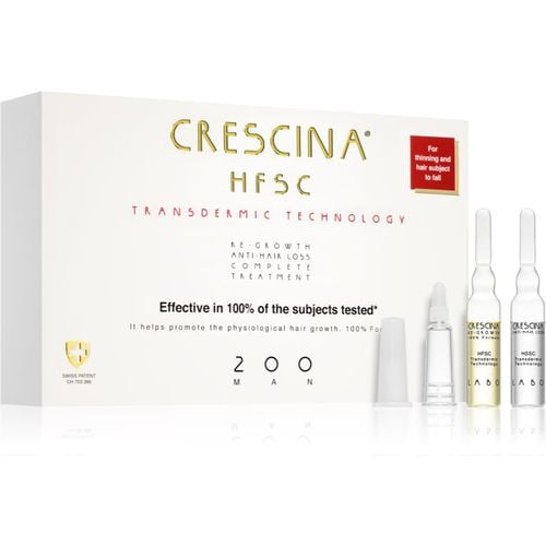 Transdermic 200 Re-Growth and Anti-Hair Loss Pflege zur Förderung des Haarwachstums und gegen Haarausfall für Herren 20x3,5 ml - Crescina - Modalova