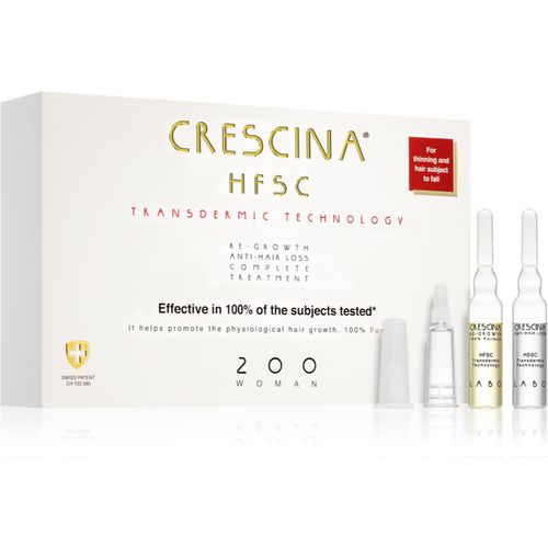 Transdermic 200 Re-Growth and Anti-Hair Loss tratamiento de crecimiento del cabello contra la caída del cabello para mujer 20x3,5 ml - Crescina - Modalova