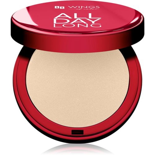 All Day Long Pressed Setting Powder polvos compactos con efecto mate tono 02 Natural Medium 9 g - AA Wings of Color - Modalova