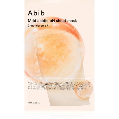 Mild Acidic pH Sheet Mask Glutathiosome Fit mascarilla iluminadora en forma de hoja con efecto humectante 30 ml - Abib - Modalova