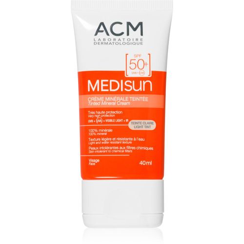 Medisun crema hidratante mineral con color SPF 50+ tono Light Tint 40 ml - ACM - Modalova