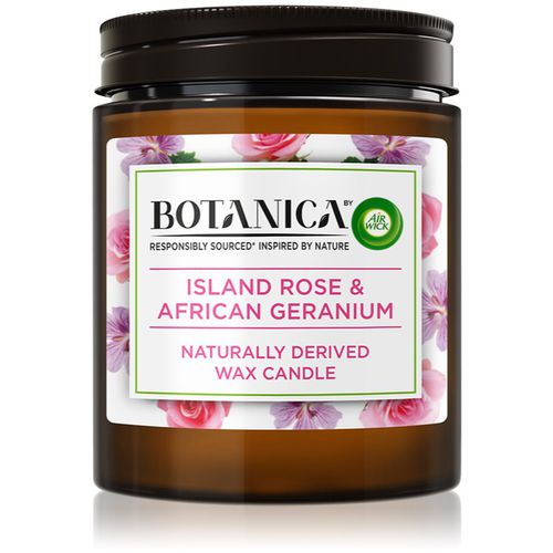 Botanica Island Rose & African Geranium candela profumata con aroma di rose 205 g - Air Wick - Modalova