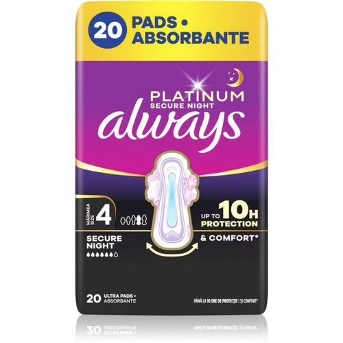 Platinum Secure Night Size 4 compresas para la noche 20 ud - Always - Modalova