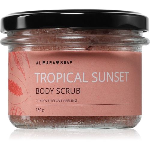Body Scrub exfoliante corporal a base de azúcar para la celulitis con aroma Tropical Sunset 180 g - Almara Soap - Modalova