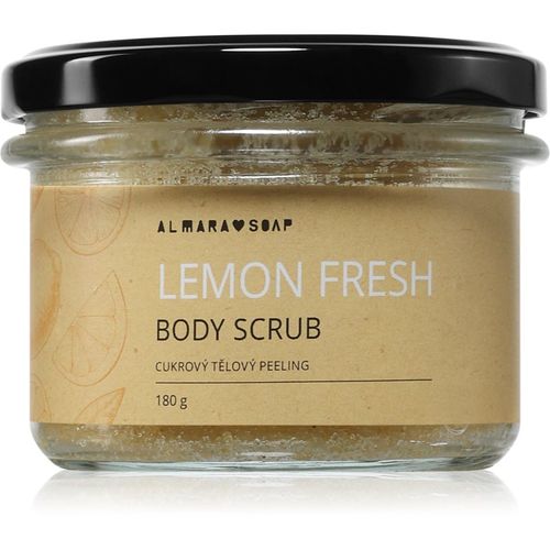 Body Scrub exfoliante corporal a base de azúcar para la celulitis con aroma Lemon Fresh 180 g - Almara Soap - Modalova