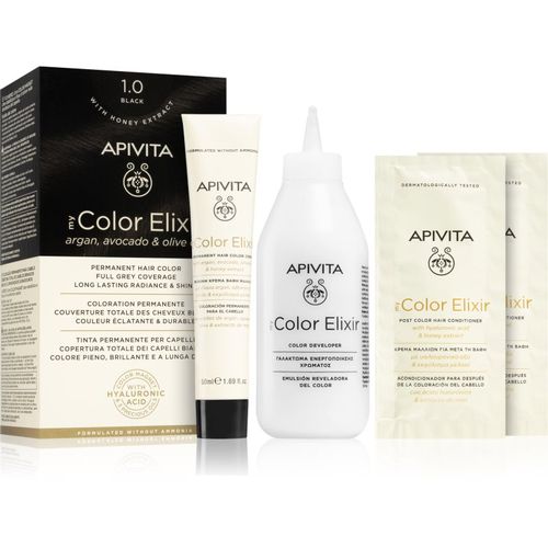 My Color Elixir tinte de pelo sin amoníaco tono 1.0 Black 1 ud - Apivita - Modalova