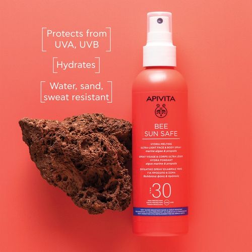 Bee Sun Safe Hydra Melting Ultra-Light Spray SPF30 leche solar protectora en spray SPF 30 200 ml - Apivita - Modalova