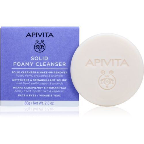 Cleansing Solid Foamy Cleanser jabón limpiador sólido con efecto humectante 80 g - Apivita - Modalova
