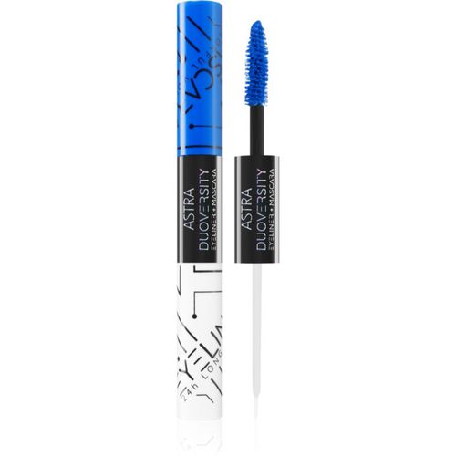 Duoversity máscara de pestañas y delineador de ojos 2 en 1 tono 01 Cryogenic Love 2x3,5 ml - Astra Make-up - Modalova