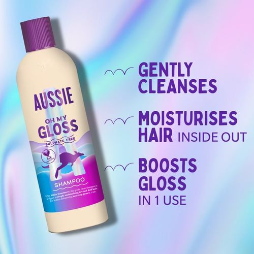 Oh My Gloss Shampoo champú para dar brillo y suavidad al cabello 300 ml - Aussie - Modalova