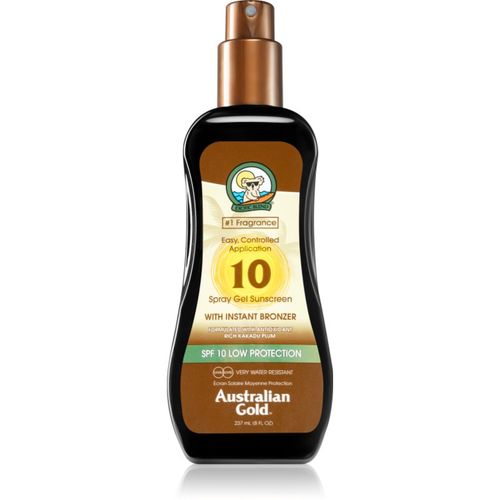 Spray Gel Sunscreen With Instant Bronzer spray protector solar con bronceador SPF 10 237 ml - Australian Gold - Modalova