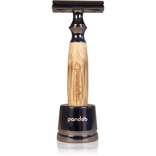 Bamboo Safety Razor maquinilla de afeitar + cabezal de recambio 10 ks Thick Handle 1 ud - Pandoo - Modalova