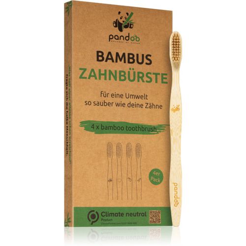 Bamboo Toothbrush Bambus-Zahnbürste Medium Soft 4 St - Pandoo - Modalova