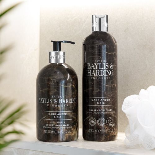 Elements Dark Amber & Fig gel de ducha de lujo 500 ml - Baylis & Harding - Modalova
