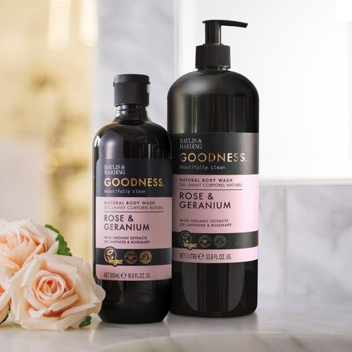 Goodness Rose & Geranium gel de ducha 1000 ml - Baylis & Harding - Modalova