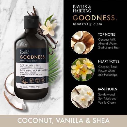 Goodness Coconut, Vanilla & Shea espuma de baño 500 ml - Baylis & Harding - Modalova
