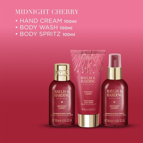 Midnight Cherry lote de regalo estuche para cosméticos - Baylis & Harding - Modalova