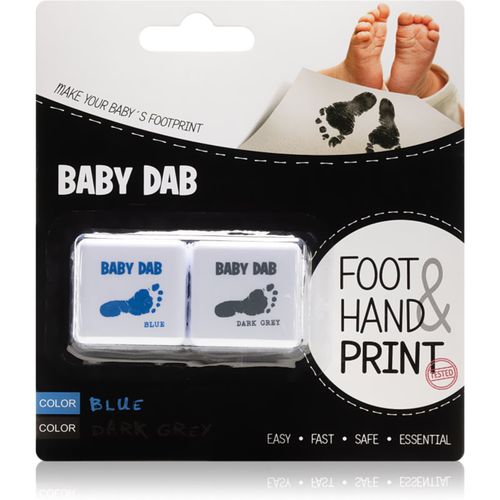 Foot & Hand Print Blue & Grey colore per impronte per bambini 2 pz - Baby Dab - Modalova