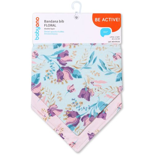 Be Active Bandana Bib Lätzchen für Kinder ab der Geburt Floral 2 St - BabyOno - Modalova