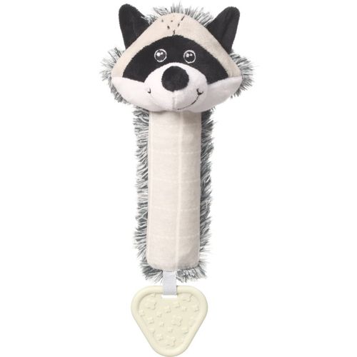 Squeaky Toy with Teether giocattolo con fischietto con dentaruolo Racoon Rocky 1 pz - BabyOno - Modalova