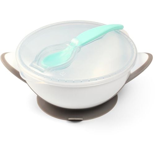 Be Active Suction Bowl with Spoon set posate per bambini Grey 6 m+ 2 pz - BabyOno - Modalova