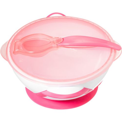 Be Active Suction Bowl with Spoon Geschirrset für Kinder Pink 6 m+ 2 St - BabyOno - Modalova