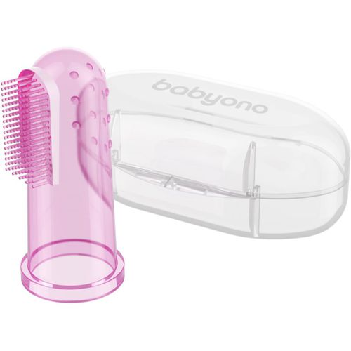 Take Care First Toothbrush spazzolino da dito per bambini con astuccio Pink 1 pz - BabyOno - Modalova