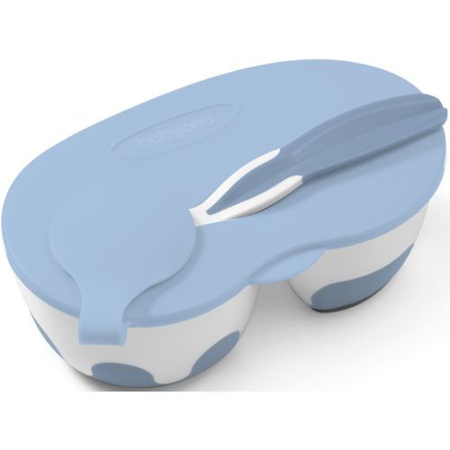 Be Active Two-chamber Bowl with Spoon Geschirrset für Babys Blue - BabyOno - Modalova