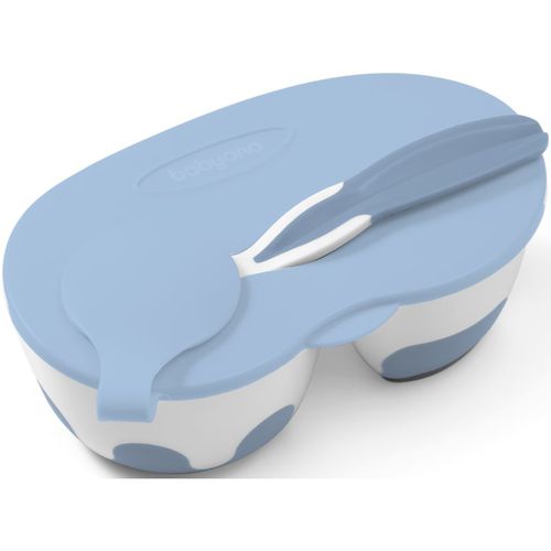 Be Active Two-chamber Bowl with Spoon set de vajilla para bebés Blue - BabyOno - Modalova