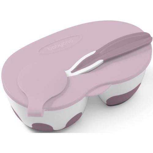 Be Active Two-chamber Bowl with Spoon set posate per bebè Purple - BabyOno - Modalova