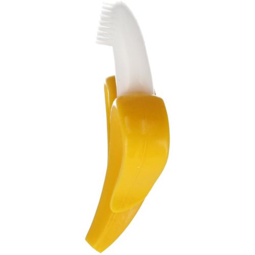 Teether spazzolino da denti in silicone con dentaruolo 4m+ Banan 1 pz - Bam-Bam - Modalova