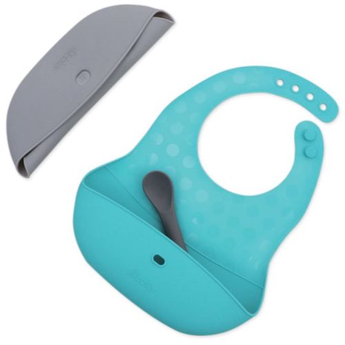 Pöket babero con cuchara Grey/Aqua 2 ud - BBLÜV - Modalova