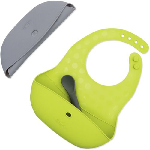 Pöket babero con cuchara Grey/Lime 2 ud - BBLÜV - Modalova