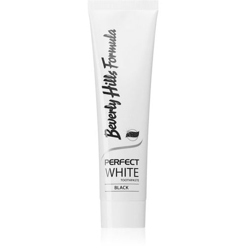 Perfect White Black dentifricio sbiancante con carbone attivo per un alito fresco aroma Fresh Mint 100 ml - Beverly Hills Formula - Modalova