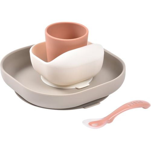 Piece Silicone Dinner Set set de vajilla Terracotta / Gazelle 4m+ - Beaba - Modalova