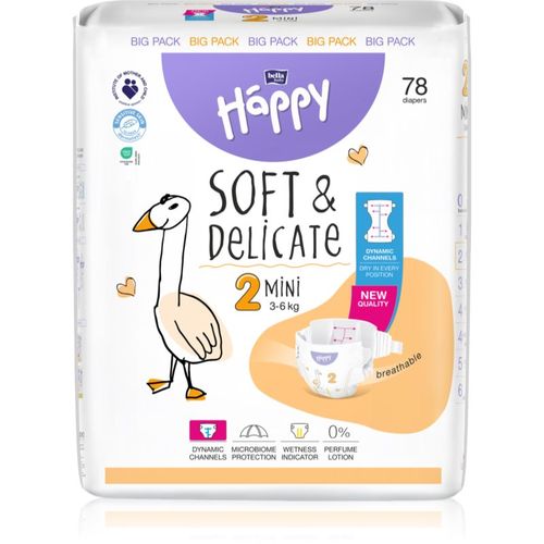 Baby Happy Soft&Delicate pañales desechables con canales Mini 3-6 kg 78 ud - BELLA - Modalova