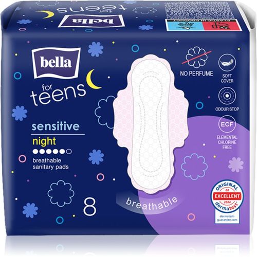 For Teens Sensitive Night compresas para la noche 8 ud - BELLA - Modalova