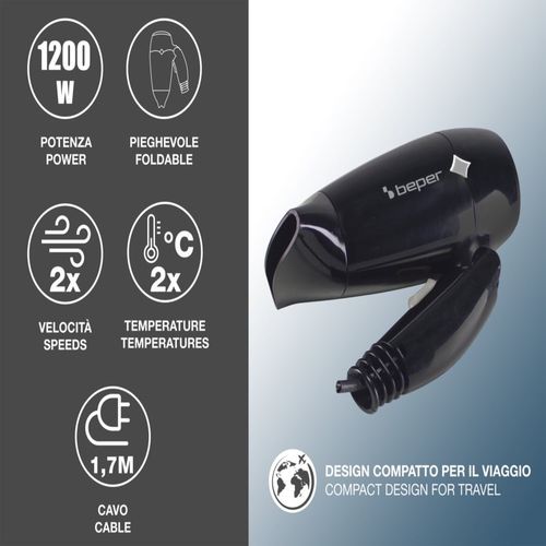 P301ASC100 secador de pelo de viaje 1 ud - BEPER - Modalova