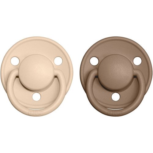 De Lux Natural Rubber Size 2: 6+ months chupete Vanilla / Dark Oak 2 ud - BIBS - Modalova
