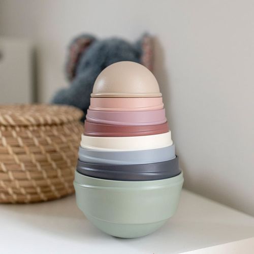 Wobbly Tower torre apilable Pastel Rainbow 6 m+ 8 ud - BIBS - Modalova