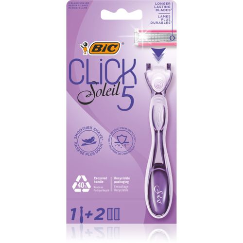 Soleil Click 5 maquinilla de afeitar femenina + hojas de recambio 2 ud - BIC - Modalova