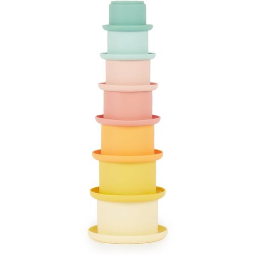 Silicone Stacking Cups Tropical Vibes vasos apilables 12 m+ 7 ud - Bieco - Modalova