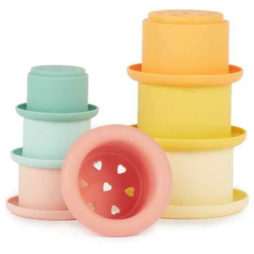 Silicone Stacking Cups Tropical Vibes vasos apilables 12 m+ 7 ud - Bieco - Modalova
