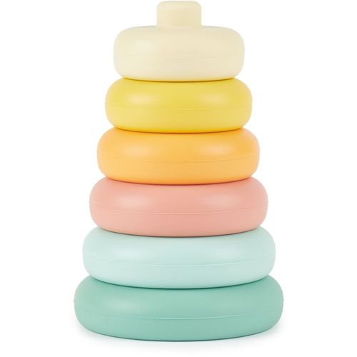 Silicone Stacking Tower Tropical Vibes pirámide de aros 12 m+ 6 ud - Bieco - Modalova