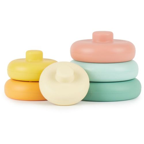 Silicone Stacking Tower Tropical Vibes pirámide de aros 12 m+ 6 ud - Bieco - Modalova