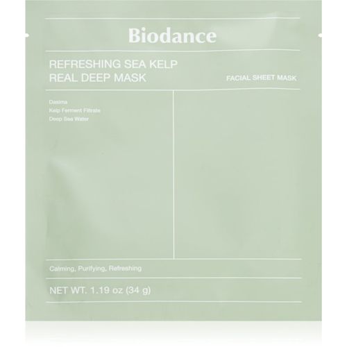 Refreshing Sea Kelp Real Deep Mask mascarilla intensiva de hidrogel con extractos de algas marinas 1 ud - Biodance - Modalova