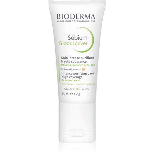 Sébium Global Cover intensive deckende Tönungspflege für Haut mit Neigung zu Akne Farbton naturell 30 ml - Bioderma - Modalova