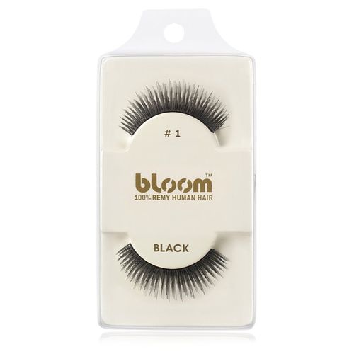 Natural pestañas postizas fabricadas con cabello natural No. 1 (Black) 1 cm - Bloom - Modalova